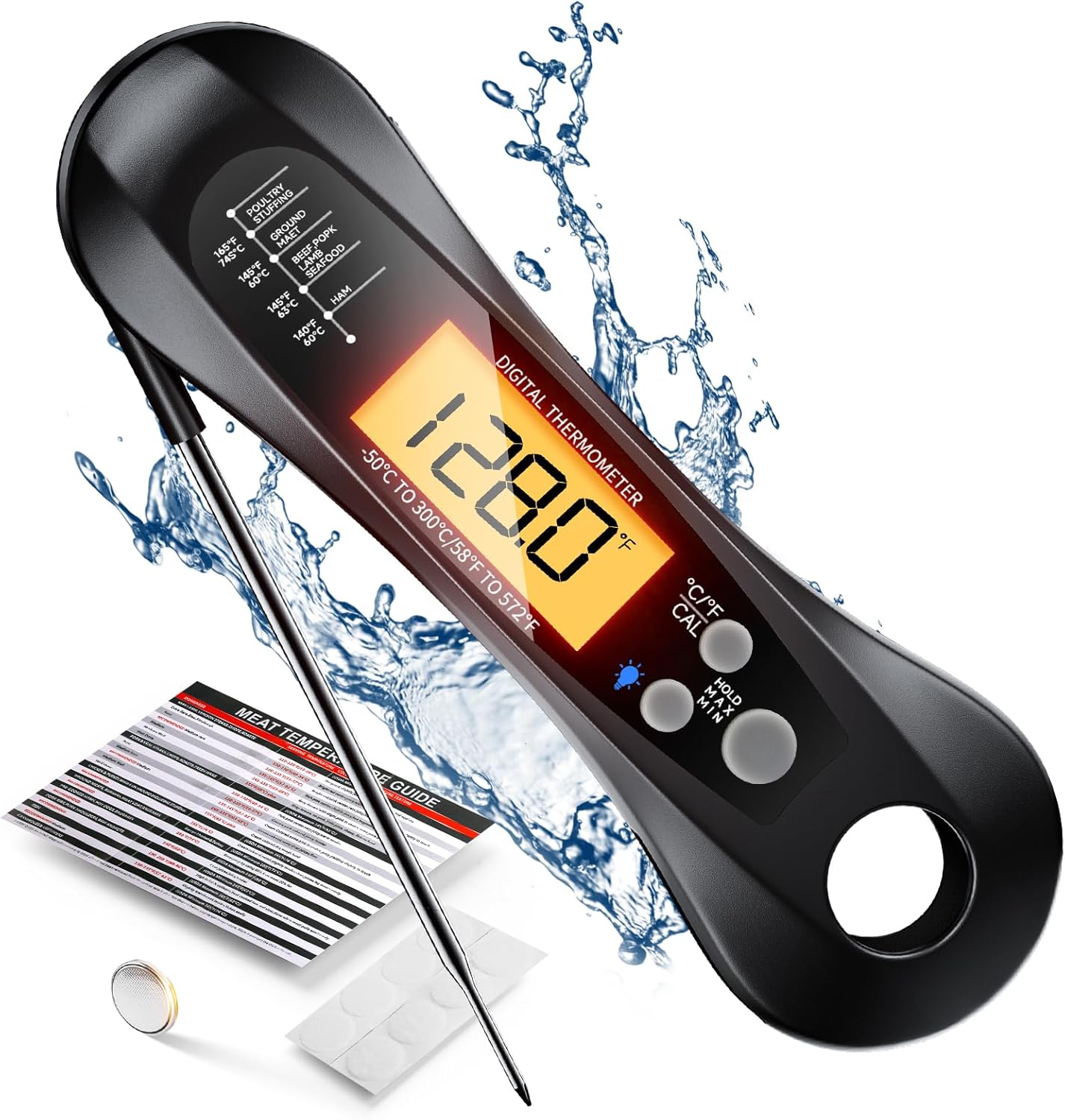 접이식 프로브, LED 디스플레이가 포함된 디지털 즉시 - Digital Thermometer Probe 리뷰 및 가격
